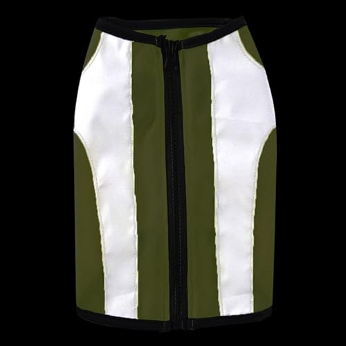 ETUCYNG Hunde-Jagdweste, fluoreszierende Hundeweste, fluoreszierende Trainingsjacke mit Reißverschluss, hohe Sichtbarkeit, Sicherheits-Haustierzubehör für Nacht und Wandern von ETUCYNG