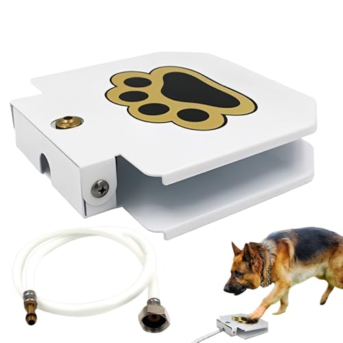 ETUCYNG Hundetrinkbrunnen Mit Schrittbetätigung | Tritt-aktivierter Trinkautomat für Haustiere als Brunnenspielzeug,Einstellbarer Trinkbrunnen Für Welpen Im Garten Auf Rasen Terrasse Und Hof von ETUCYNG