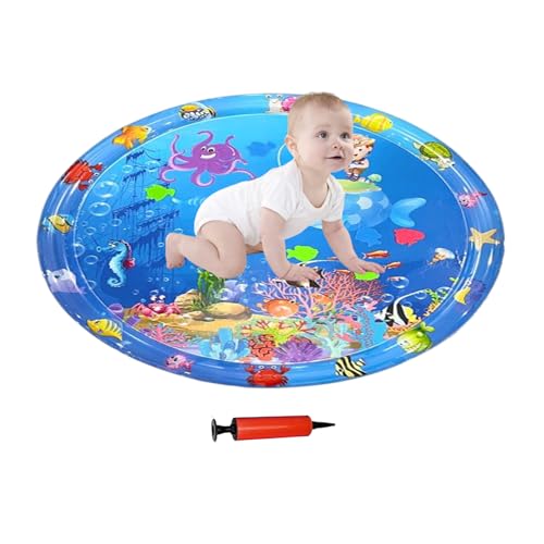 ETUCYNG Hundewasser Spielmatte | Kätzchen Spielzeug | 99x99 cm Kühlkissen mit Pumpe für Hunde Katzen Sommer Outdoor Indoor ETUCYNG Hundewasser Spielmatte | Kätzchen Spielzeug | 99x99 cm Kühlkissen mit Pumpe für Hunde Katzen Sommer Outdoor Indoor von ETUCYNG