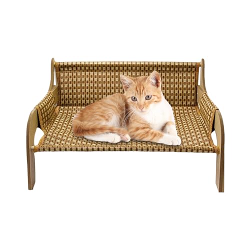 ETUCYNG Katzen Hängematte - Haustier Sofa Erhöhter Schlafplatz Für Katzen Mit Kühlender Funktion,Hundebett Sofa Für Drinnen Und Draußen In Wohnzimmer Schlafzimmer Sommerruheplatz Für Kleine Hunde von ETUCYNG
