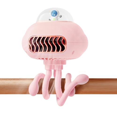 ETUCYNG Klemmbarer Kinderwagenventilator | 3 Geschwindigkeitsstufen USB-Aufladung - Flexibles Kühlsystem Für Kinderbett Auto Büro Reise von ETUCYNG