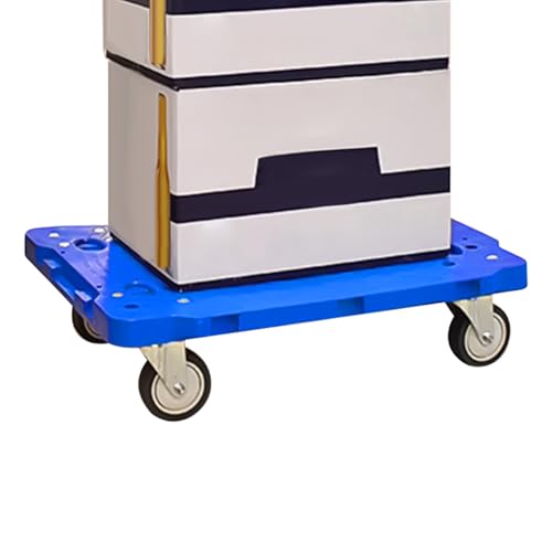ETUCYNG Möbelroller Transportwagen 42x28x8cm Möbelwagen PP Flacher Schwerlast-Ziehwagen Mit 360° Rollen Und 100kg Tragkraft Für Umzug, Lagerhallen Und Handwerker von ETUCYNG