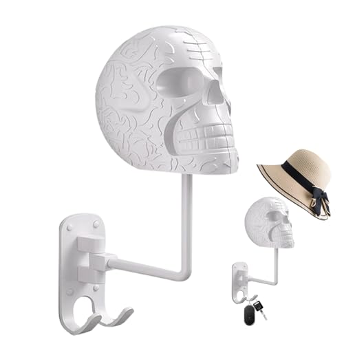 ETUCYNG Motorradhelmhalter - Gruselige Totenkopfkappen Ständer - Wandhalterung Kleidung Helmhalter für Männer Frauen Schlafzimmer Garage Wohnzimmer Eingang Party Halloween ETUCYNG Motorradhelmhalter - Gruselige Totenkopfkappen Ständer - Wandhalterung Kleidung Helmhalter für Männer Frauen Schlafzimmer Garage Wohnzimmer Eingang Party Halloween von ETUCYNG
