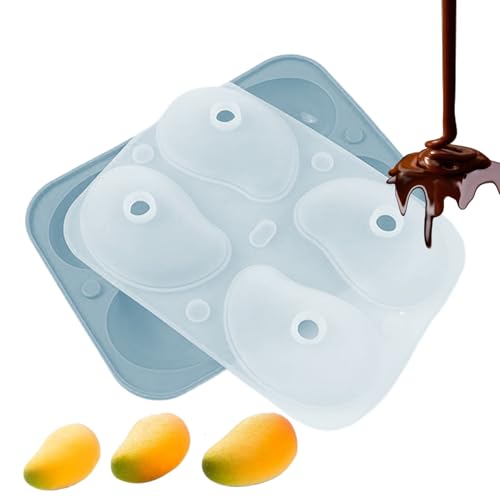 ETUCYNG Mousseform 19x13.9x5cm 3D Mangoförmige Seifenformen Silikonform Silikonformen Dessert Mousse Backformen Mango Silicone Mold Für Pudding Schokolade Hochzeit Kochkurse von ETUCYNG