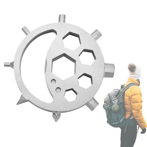 ETUCYNG Multi Wrench Tool | Outdoor Maintenance Wrench | Kreative Sonne, Mond und Stern Multifunktionsschlüssel, 15-in-1 Schneeflocke für Reparatur ETUCYNG Multi Wrench Tool | Outdoor Maintenance Wrench | Kreative Sonne, Mond und Stern Multifunktionsschlüssel, 15-in-1 Schneeflocke für Reparatur von ETUCYNG