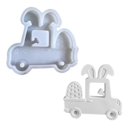 ETUCYNG Silikonform Ostern, Ei, Auto-Ornament-Form, Silikon-Gießform, -Auto-Form, Urlaubs-Backform, leicht, für Ostern, Heimdekoration von ETUCYNG