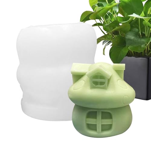 ETUCYNG Silikonform für Weihnachtsbastelarbeiten, Kerzenform, Harz, wiederverwendbar, Pilzhaus, Silikonform, Bastelformen, Gips, antihaftbeschichtet, Heimdekoration zum Gießen ETUCYNG Silikonform für Weihnachtsbastelarbeiten, Kerzenform, Harz, wiederverwendbar, Pilzhaus, Silikonform, Bastelformen, Gips, antihaftbeschichtet, Heimdekoration zum Gießen von ETUCYNG