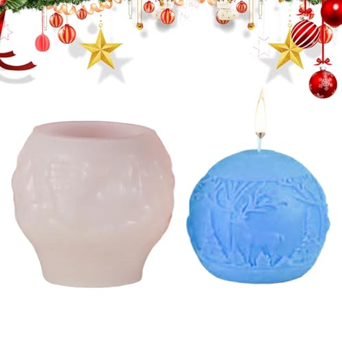 ETUCYNG Silikonform für die Kerzenherstellung, Weihnachtsform, Silikonform für Seifen, Kugeln, Weihnachtsformen, Silikonform für Kerzenherstellung für Zuhause, Bastelkerze ETUCYNG Silikonform für die Kerzenherstellung, Weihnachtsform, Silikonform für Seifen, Kugeln, Weihnachtsformen, Silikonform für Kerzenherstellung für Zuhause, Bastelkerze von ETUCYNG