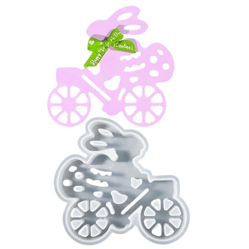 ETUCYNG Silikonform mit -Motiv, leichte Osterhasen-Form, Gipsformen, Silikon-Gießform für Gips, Sojawachskerzen von ETUCYNG