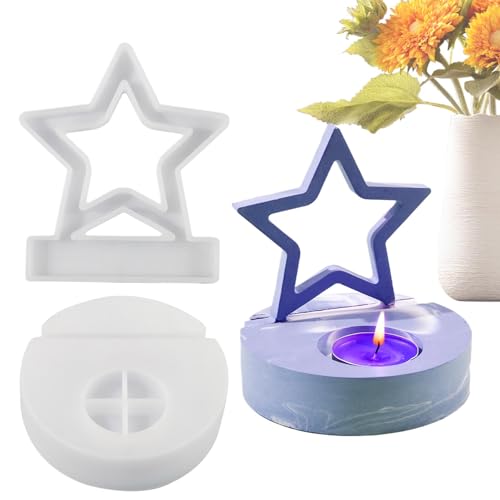 ETUCYNG Stern-Gussform, Kürbis-Silikonform, Duftkerzenhalter, Gips, Zement, Basteln, Dekorationen, 2 Stück ETUCYNG Stern-Gussform, Kürbis-Silikonform, Duftkerzenhalter, Gips, Zement, Basteln, Dekorationen, 2 Stück von ETUCYNG