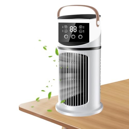 ETUCYNG Tragbare Klimaanlage - Tragbarer Ventilator Mit Kühlfunktion | 640ml Wassertank Kühlgerät Mit LED Licht Für Erwachsene Kinder Zuhause Camping Terrasse ETUCYNG Tragbare Klimaanlage - Tragbarer Ventilator Mit Kühlfunktion | 640ml Wassertank Kühlgerät Mit LED Licht Für Erwachsene Kinder Zuhause Camping Terrasse von ETUCYNG