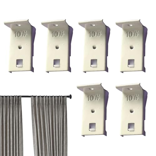 ETUCYNG Vorhangschienen-Wandhalterung, 6 Stück, Wandhalterungen für Vorhänge, Schienen, robuste Halterungen, Verbindungssysteme für Hotel, Wohnung, Krankenhaus, , Wohnzimmer von ETUCYNG