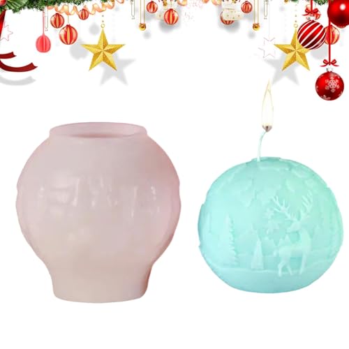 ETUCYNG Weihnachts-Skulptur-Form, Bastelharzform, Silikon-Seifenformen, Kugel-Weihnachtsformen, Silikonform für Kerzenherstellung für Zuhause, Basteln, Kerzen ETUCYNG Weihnachts-Skulptur-Form, Bastelharzform, Silikon-Seifenformen, Kugel-Weihnachtsformen, Silikonform für Kerzenherstellung für Zuhause, Basteln, Kerzen von ETUCYNG