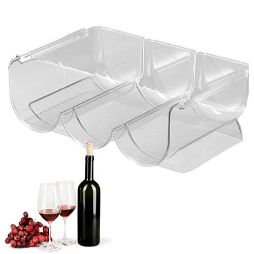 ETUCYNG Weinflaschenhalter 3 Gitter Wasserflaschen-Organizer Stapelbarer Flaschenhalter Flaschen Display Halter Flaschenhalter Flaschenregal Für Küche Esszimmer Bar von ETUCYNG