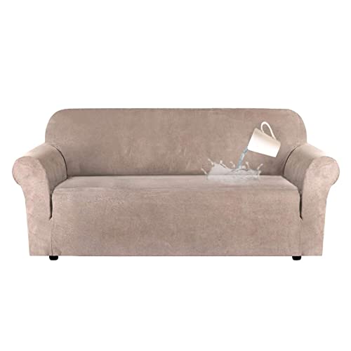 ETULLE Wildleder-Sofabezug für Wohnzimmer,Stretch-Sofabezug für 2-Kissen-Sofa L-förmige Sofa-Schonbezüge für 3-Kissen-Sofa-D 3-sitzig/190-230 cm von ETULLE