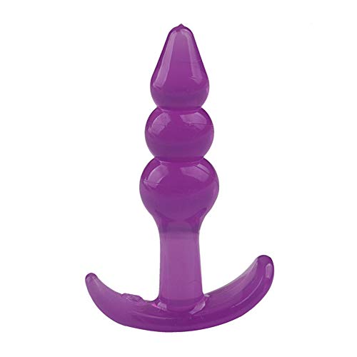 ETbotu Analplugs Silikon Butt Plug Analplug Unisex Sex Stopper Adult Toys für Männer/Frauen Anal Trainer für Paare Perlen transparent lila (Typ B) von ETbotu