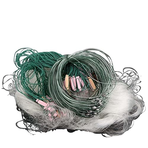 ETomey Float Fischernetz Fischereinetz 25m 3 Schichten Monofilament Fischering Gill Net mit Float Fishing Network Mesh Trap Netto Netting Tackle Outdoor Gillnet (Color : Size 4 8cm) von ETomey