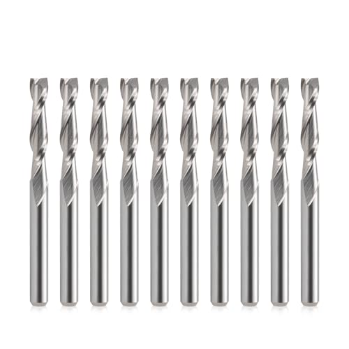 EU_HOZLY 3.175X3.175X17mm Zwei Flöten VHM Micro End Fräser CNC Holz Gravierwerkzeuge Spiral Router Bits Packung mit 10 EU_HOZLY 3.175X3.175X17mm Zwei Flöten VHM Micro End Fräser CNC Holz Gravierwerkzeuge Spiral Router Bits Packung mit 10 von HOZLY