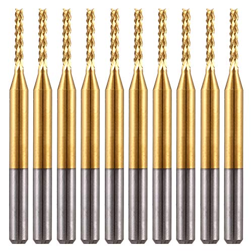 EU_HOZLY Titanium Coat Carbide 1,5mm Fräser CNC Rotary Burrs Set Maisfräser Cutter PCB Router Bits Packung mit 10 EU_HOZLY Titanium Coat Carbide 1,5mm Fräser CNC Rotary Burrs Set Maisfräser Cutter PCB Router Bits Packung mit 10 von HOZLY