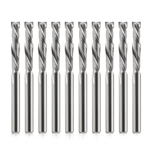 EU_HOZLY UP & DOWN Cut 3.175x17mm Zwei Flöten Spiral Carbide Tool für CNC Router Kompression Holz Ende Mill Cutter Bits Pack von 10 EU_HOZLY UP & DOWN Cut 3.175x17mm Zwei Flöten Spiral Carbide Tool für CNC Router Kompression Holz Ende Mill Cutter Bits Pack von 10 von HOZLY
