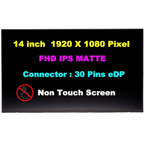 New 14.0" FHD (1920x1080) LED LCD Screen Replacement For HP L76245-J91 Compatible With N140HCA-E5B Laptop Notebook Matte Display Panel 30 Pin Connector- Non Touch von EU-SOURCING