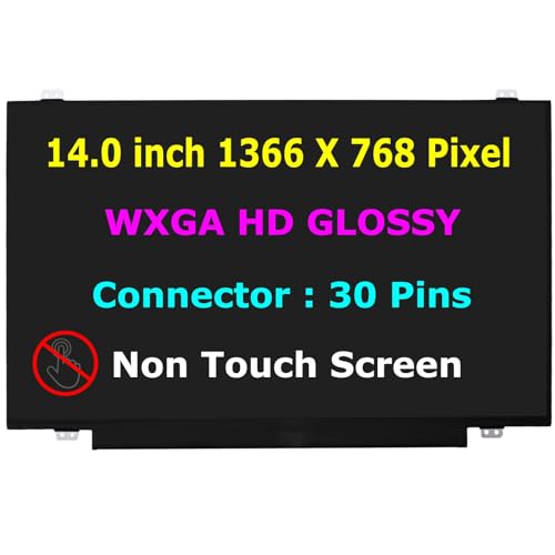 New 14.0" LED HD (1366 X 768) Screen Replacement for AUO B140XTN02.E B140XTN03.2 B140XTN03.4 Laptop Glossy Display Panel with 30 Pin Connector von EU-SOURCING