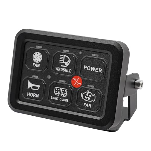 6 Gang Schalter Panel Kit mit Automatische Dimmfunktion 720W Schalttafel Universal Circuit Control Relais System für Auto LKW Boot ATV von EUAIIPull