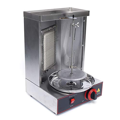 Dönergrill Dönermaschine 2KW 360° Drehen Tischgrill Infrarotheizung Gyrosgrill Schaschlikgrill 0-300°C Elektro Döner Kebab Maschine für Zuhause Esszimmer von EUAIIPull