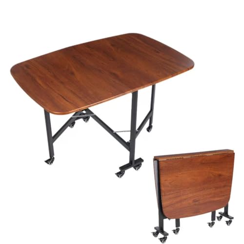 EUAIIPull Klappbarer Esstisch Mobiler Klapptisch mit 6 Universalrad Esszimmertisch Küchentisch Funktionstisch Bürotisc für Restaurant Terrasse 120 * 80 * 75cm Braun EUAIIPull Klappbarer Esstisch Mobiler Klapptisch mit 6 Universalrad Esszimmertisch Küchentisch Funktionstisch Bürotisc für Restaurant Terrasse 120 * 80 * 75cm Braun von EUAIIPull