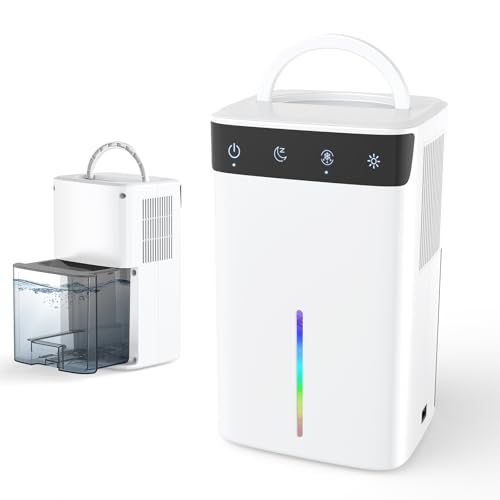 Luftentfeuchter 2600ML Raumentfeuchter klein Dehumidifier Automatisches Abtauen Mit 7 Farbe Nachtlicht Schlafmodus Entfeuchter Leise für Schlafzimmer, Badezimmer, Kleiderschrank and Dressing Room Luftentfeuchter 2600ML Raumentfeuchter klein Dehumidifier Automatisches Abtauen Mit 7 Farbe Nachtlicht Schlafmodus Entfeuchter Leise für Schlafzimmer, Badezimmer, Kleiderschrank and Dressing Room von EUARY