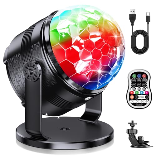 EUARY RGBP discokugel Partylicht für Feier.15 Farben licht,Discolicht Timer-Funktion,Musikgesteuert, Disco 360° drehbar und mit 4M/13ft USB-Kabel. Mini Discolicht für DJ und Party diskokugel EUARY RGBP discokugel Partylicht für Feier.15 Farben licht,Discolicht Timer-Funktion,Musikgesteuert, Disco 360° drehbar und mit 4M/13ft USB-Kabel. Mini Discolicht für DJ und Party diskokugel von EUARY