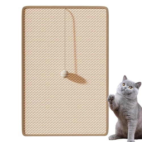 Cat Scratcher | Kratzbrett Für Kätzchen Mit Spielzeugbällen,Sisal Kratzbrett Vertikal Wand Eck Möbelschutz | Für Gelangweilte Katzen Ecke Wand Couch von EUBEISAQI