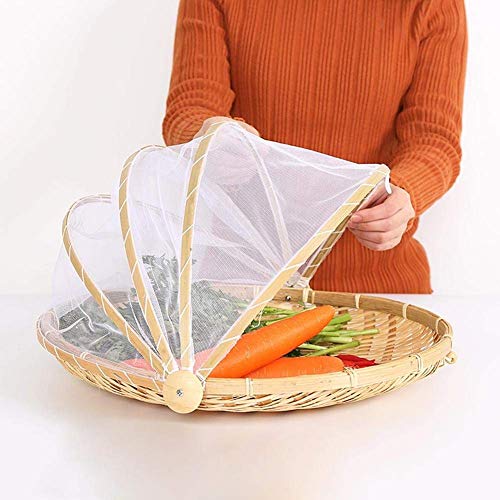 EUBEISAQI Hand-Gesponnener Picknick-Korb mit Gaze Brotkästen Essen servieren Zeltkorb Sun Basket Handgefertigte Abdeckung Rundschreiben für Fruchtgemüse Brot mit Schutz Mesh EUBEISAQI Hand-Gesponnener Picknick-Korb mit Gaze Brotkästen Essen servieren Zeltkorb Sun Basket Handgefertigte Abdeckung Rundschreiben für Fruchtgemüse Brot mit Schutz Mesh von EUBEISAQI