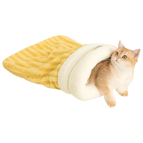 Haustier Schlafsack - Winter Kuschelhöhle Für Haustiere - Gemütlicher Katzenschlafsack Für Innen Außen Reisen Auto Schlafzimmer Balkon Terrasse Wohnung von EUBEISAQI