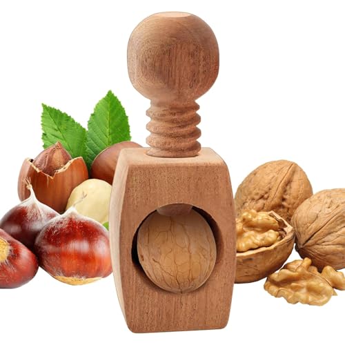Nussknacker – Holz-Pilzförmiger Walnussholz-Clip, rutschfeste Küchenhelfer für Haselnüsse, Pekannüsse, Kochen, Alltag, Frauen, Kinder, Seniorenköche, Snacks, Zuhause, Reisen, Camping, Party von EUBEISAQI