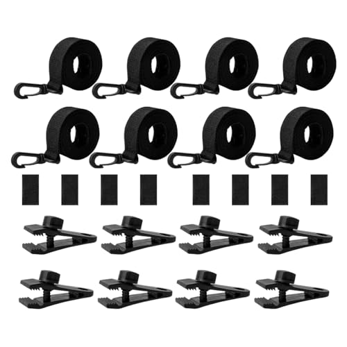 Pool Solar Cover Reel Attachment Straps Kit, Solar Cover Straps Fastening Pool Cover Reel Set, Blanket Straps Fastener Ground Swimming Accessories for Patio Hotel Swimming Pool von EUBEISAQI