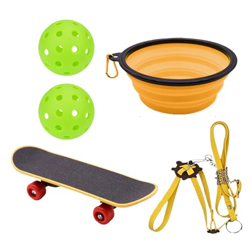 Turtle Toys | Verstellbares Schildkröten Geschirr Skateboard Set | Reptilienzubehör Mit Schüssel Für Innen Und Außen | Zum Üben Für Papageien Bartagame Kaninchen Hamster Turtle Toys | Verstellbares Schildkröten Geschirr Skateboard Set | Reptilienzubehör Mit Schüssel Für Innen Und Außen | Zum Üben Für Papageien Bartagame Kaninchen Hamster von EUBEISAQI