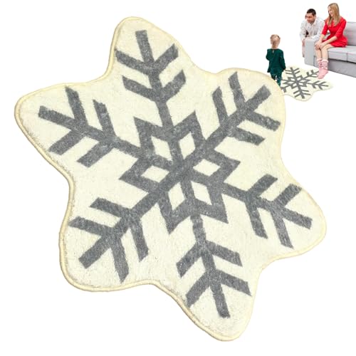 Weihnachts Teppich | 61x61 cm Niedliche Nachttischmatte,Gemütlicher Weihnachts Bodenteppich Für Schlafzimmer Eingangsbereich Kinderzimmer Esszimmer Küche Studentenwohnheim Dusche | für Esszimmer von EUBEISAQI