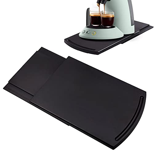 Dehnbar Kaffeebereiter Unterlage Slide Board, EUBSWA Kaffeevollautomat Padhalter Slide Kaffee Maschine Sliding Tray Kitchen Multifunktionale Schieberegale, Maximale Länge 53cm von EUBSWA