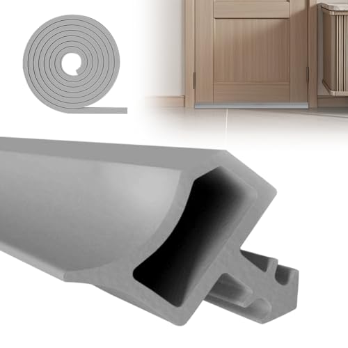 EUBSWA 15M Grau Türdichtung Zimmertür Selbstklebend mit Schalldämmung | Door Seals Dichtungsgummi Türdichtungen 4mm Nutbreite 7mm Nuttiefe 12mm Falz von EUBSWA