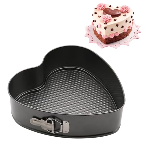 EUBSWA Springform Herz 19,5x17x6,5 cm - Kuchenform Mit Antihaftbeschichtung für Backform,Backformen,Tortenform,Kuchenformen von EUBSWA