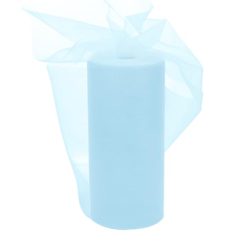 Tüll Rollen Stoff Azurblau 30cm x 92m, EUBSWA Tüllband Tüll Rolle für Hochzeit Party Tutu Rock Bankett Kleidung Deko Handwerk von EUBSWA