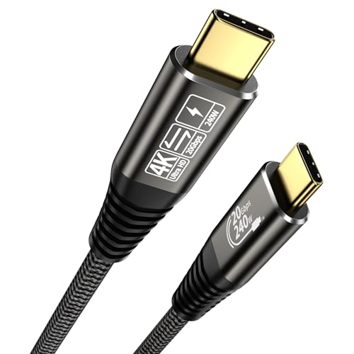 EUDOBEL USB C Kabel 2m 4K@144Hz 5K@60Hz Videokabel, 20Gbps USB-C 3.2 Datenkabel 240W 48V/5A, USB C auf USB C Kabel für Thunderbolt 4, Thunderbolt 3, iPhone 16/15, MacBook, Monitor, Switch, VR, SSD EUDOBEL USB C Kabel 2m 4K@144Hz 5K@60Hz Videokabel, 20Gbps USB-C 3.2 Datenkabel 240W 48V/5A, USB C auf USB C Kabel für Thunderbolt 4, Thunderbolt 3, iPhone 16/15, MacBook, Monitor, Switch, VR, SSD von EUDOBEL