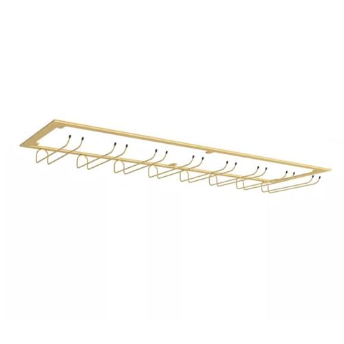 8 Zeilen Weinglasregal unter Kabinett Stammwarenhalter auf dem Kopf nach unten -Goblet -Glashalter 80 * 20 * 5,5 cm Hängsgläser & Tassen Multifunktionales Metallglashalter (Farbe: Goldgröße: 80c) von EUEIQCBZ