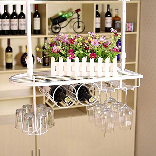 EUEIQCBZ Flaschenhalter, wandmontierte Flaschenregal - Moderne Eisenhänge -Weinglasregal Decke Dekorationsregal für Bar, Pflanzer, Regalrestaurants, Küche oder Weinkeller EUEIQCBZ Flaschenhalter, wandmontierte Flaschenregal - Moderne Eisenhänge -Weinglasregal Decke Dekorationsregal für Bar, Pflanzer, Regalrestaurants, Küche oder Weinkeller von EUEIQCBZ
