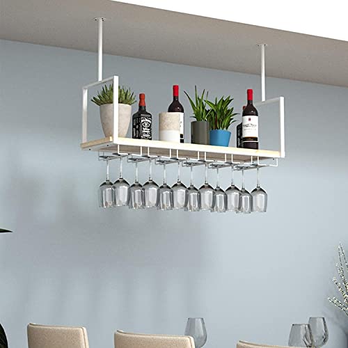 EUEIQCBZ Hängende Weinglashalter-Hanging-Haltendecke Weinregal/Hängende Glashalter-Kombination, moderner Weinglashalter mit Zaundesign, um zu verhindern EUEIQCBZ Hängende Weinglashalter-Hanging-Haltendecke Weinregal/Hängende Glashalter-Kombination, moderner Weinglashalter mit Zaundesign, um zu verhindern von EUEIQCBZ