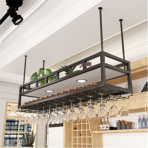 EUEIQCBZ Hängende Weinregal Deckenmontage Weinglas & Flaschenhalter Overhead Garage Lagerregal mit Hängenden Pflanzenregal Wandmontage Design für Bar EUEIQCBZ Hängende Weinregal Deckenmontage Weinglas & Flaschenhalter Overhead Garage Lagerregal mit Hängenden Pflanzenregal Wandmontage Design für Bar von EUEIQCBZ