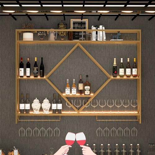 EUEIQCBZ LED Light Wine Rack Wandmontage Räste Regale Hängende Weinglashalter Mini Bar Küchen Wandschrank Ausstellungsregal für Home Bar Cafe Esszimmer EUEIQCBZ LED Light Wine Rack Wandmontage Räste Regale Hängende Weinglashalter Mini Bar Küchen Wandschrank Ausstellungsregal für Home Bar Cafe Esszimmer von EUEIQCBZ