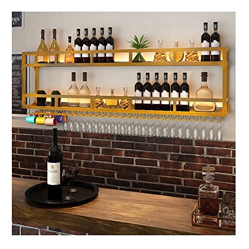 EUEIQCBZ LED WALS MOTTED MODERTE Metal WEISSTABELBRUCK Black Metall Hanging Wine Rack Dekor 39.4x9.8x21.3in von EUEIQCBZ