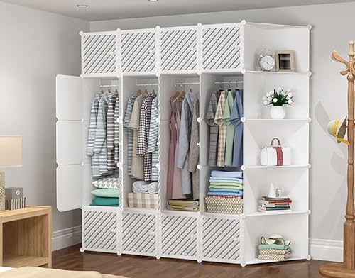 EUEIQCBZ Tragbarer Kleiderschrankschrank Plastikmodular Würfel Faltbarer Schuhspeicherschrank für Eingangsschlafzimmer Weiß weiß EUEIQCBZ Tragbarer Kleiderschrankschrank Plastikmodular Würfel Faltbarer Schuhspeicherschrank für Eingangsschlafzimmer Weiß weiß von EUEIQCBZ